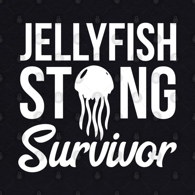 Jellyfish Sting Survivor Funny Sarcastic Injury by tanambos